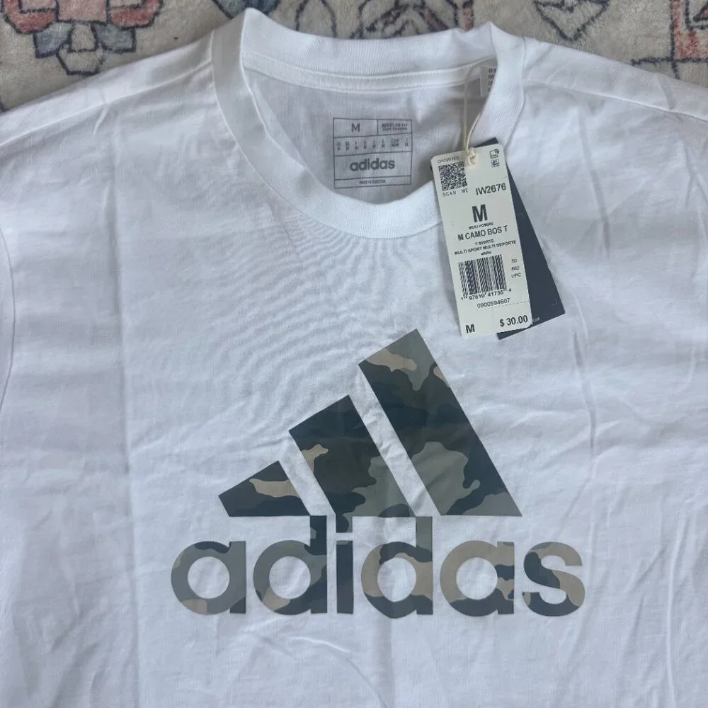 Adidas Men's Camo Logo Graphic Tee - size Medium NWT